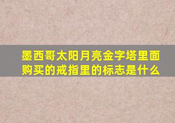 墨西哥太阳月亮金字塔里面购买的戒指里的标志是什么
